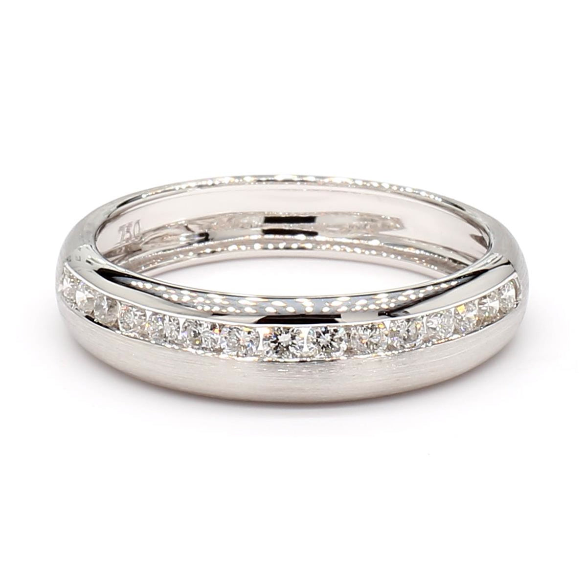 Natural Diamond Brushed gold Band product image 3