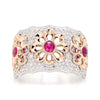 Natural Ruby & Diamond Floral Ring product image 3