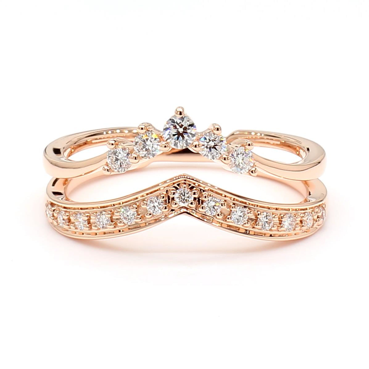 Natural White Diamond Rose Gold Ring product image 3