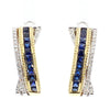 Natural Sapphire & Diamond Crossover Earrings product image 3