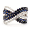 Natural Sapphire & White Diamond Crossover Band product image 3