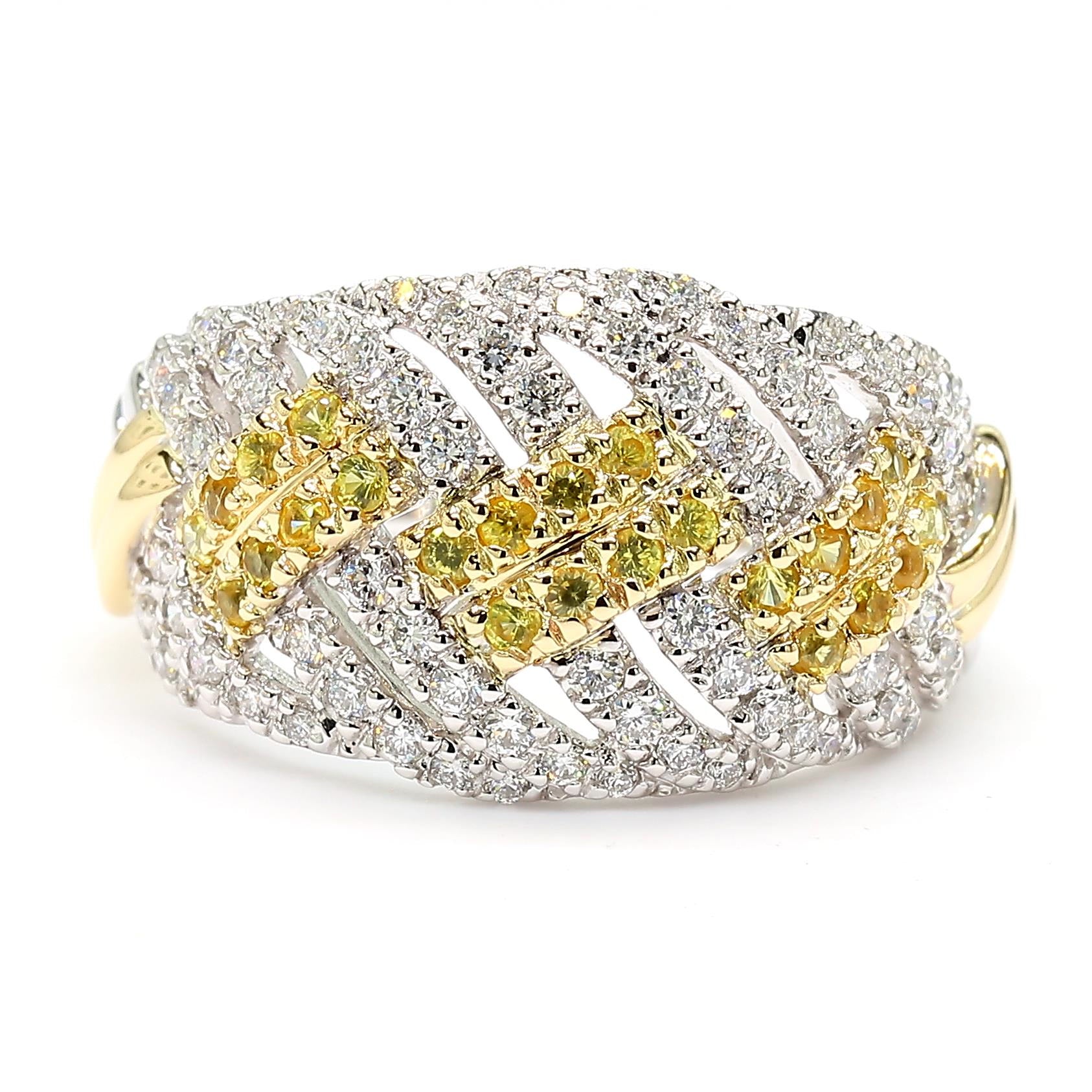 Natural Yellow Sapphire & Diamond Ring product image 3