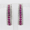 Natural Ruby & Diamond Hoop Earrings product image 3