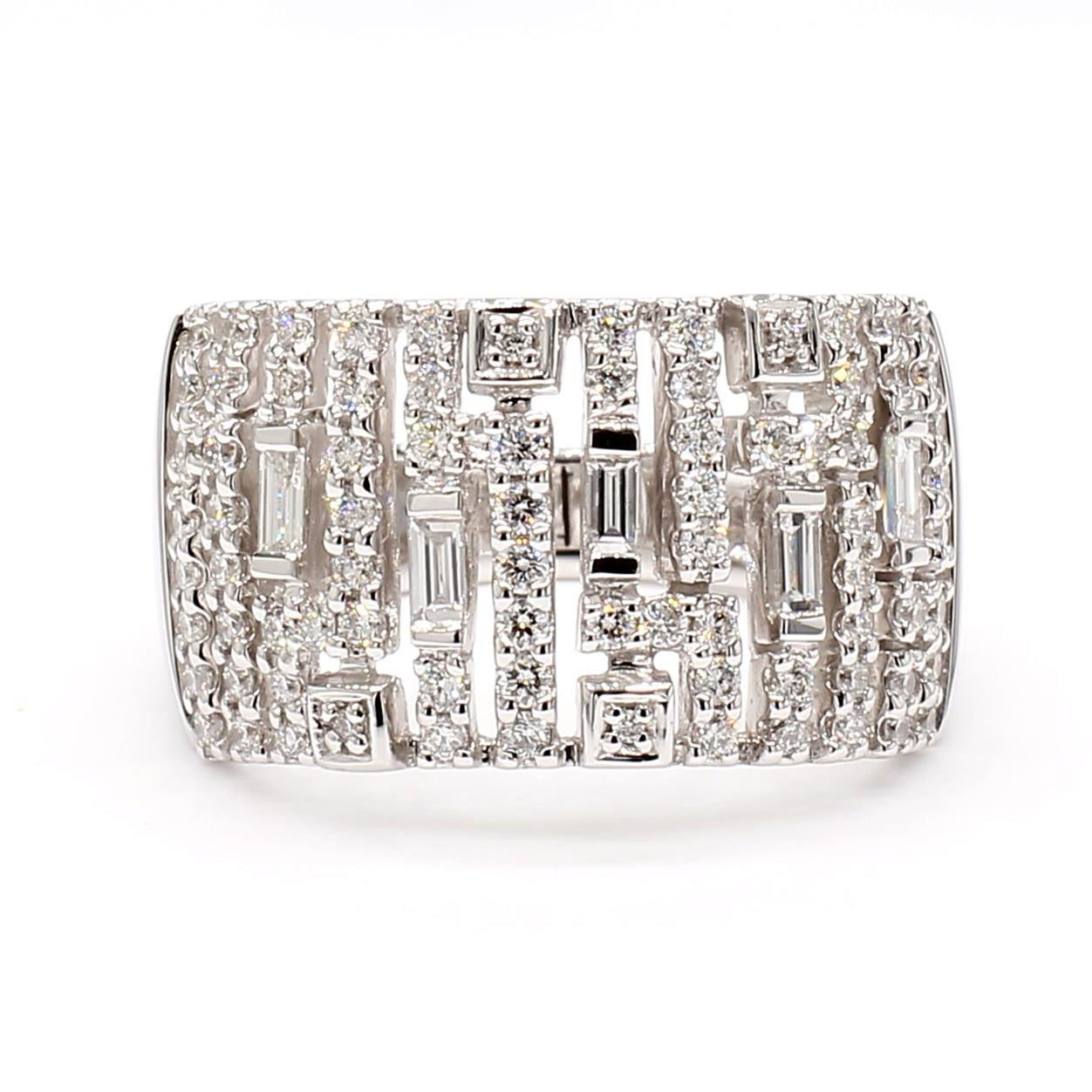 Natural Round & Baguette Diamond Band product image 3