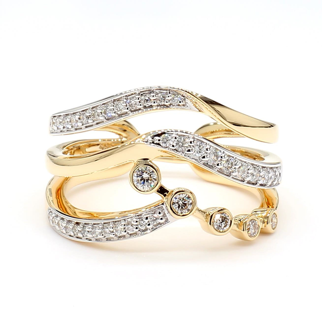 Natural Diamond Crossover Ribbon Ring product image 3