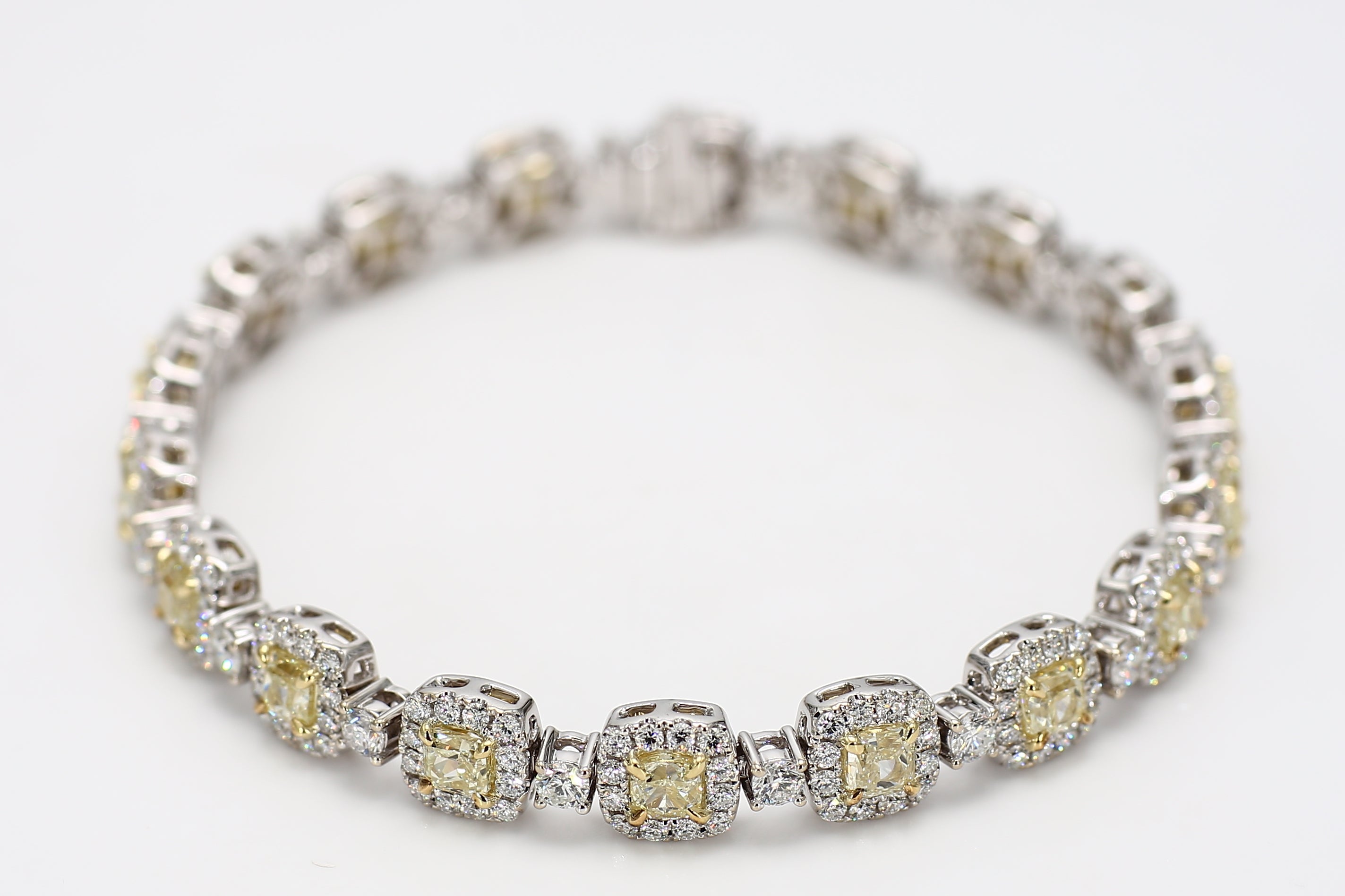 Natural Yellow Radiant Diamond Bracelet