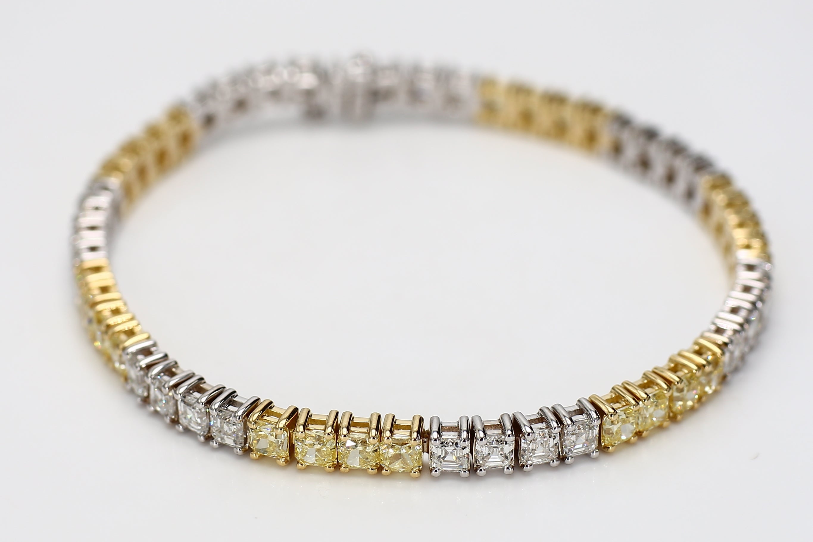 Natural Yellow Radiant Diamond Bracelet