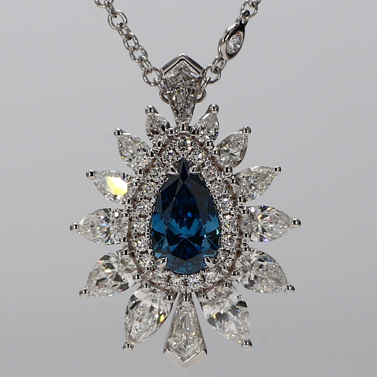 Natural Pear Diamond Necklace GIA Certified product image 1
