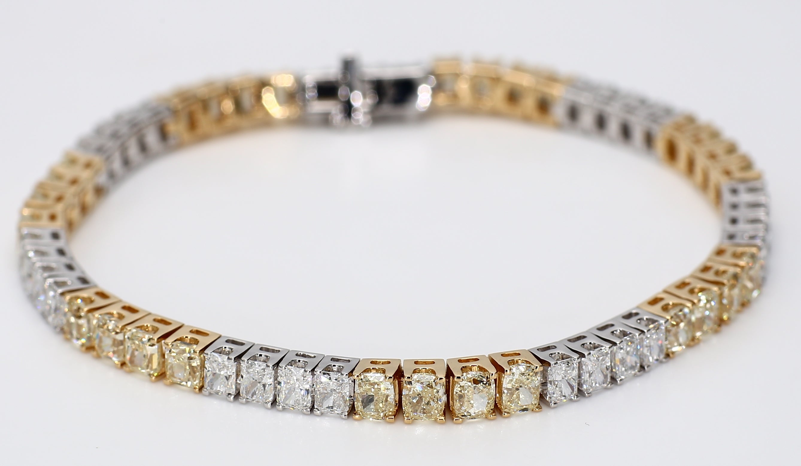 Natural Yellow Radiant Diamond Bracelet