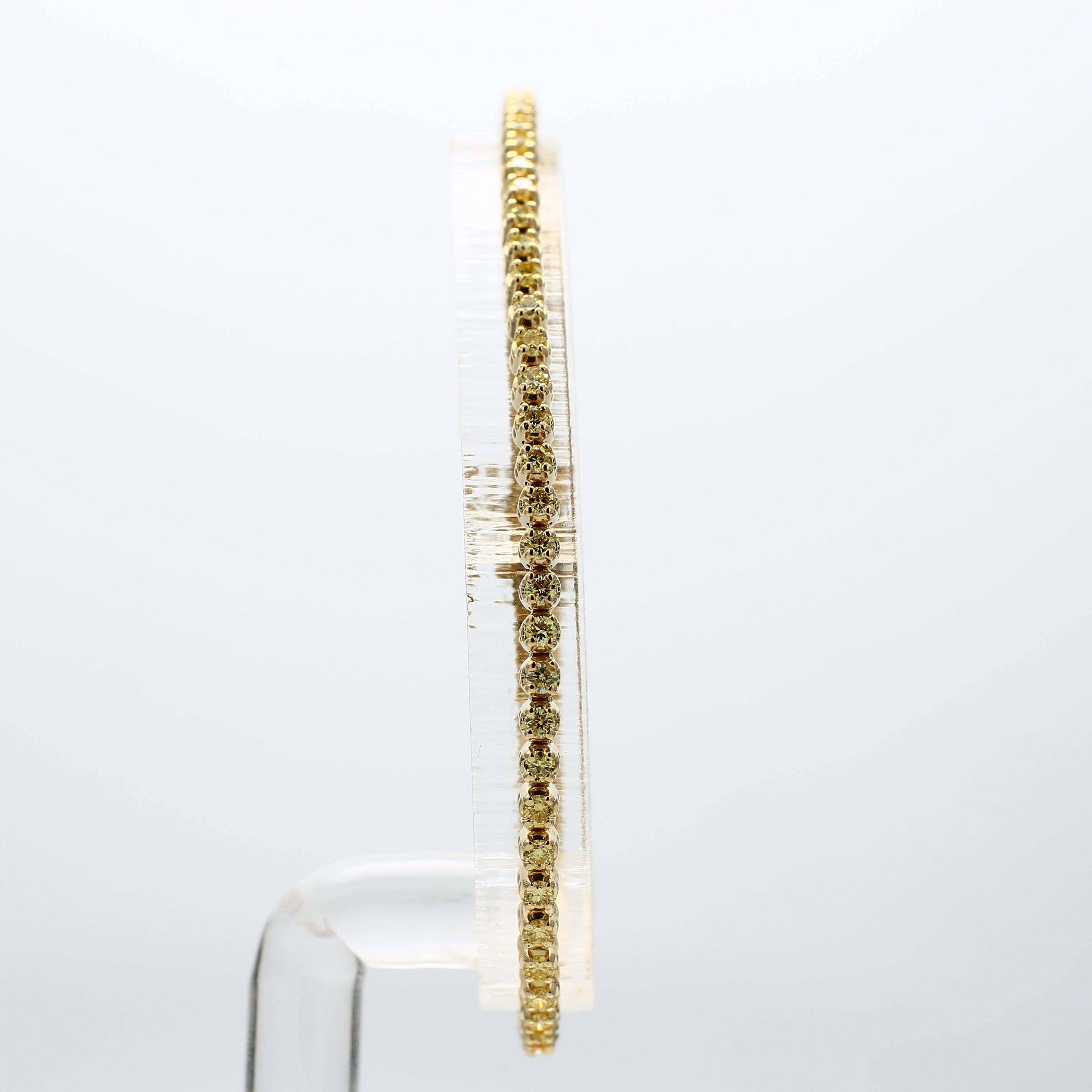 Natural Yellow Round Diamond Bracelet