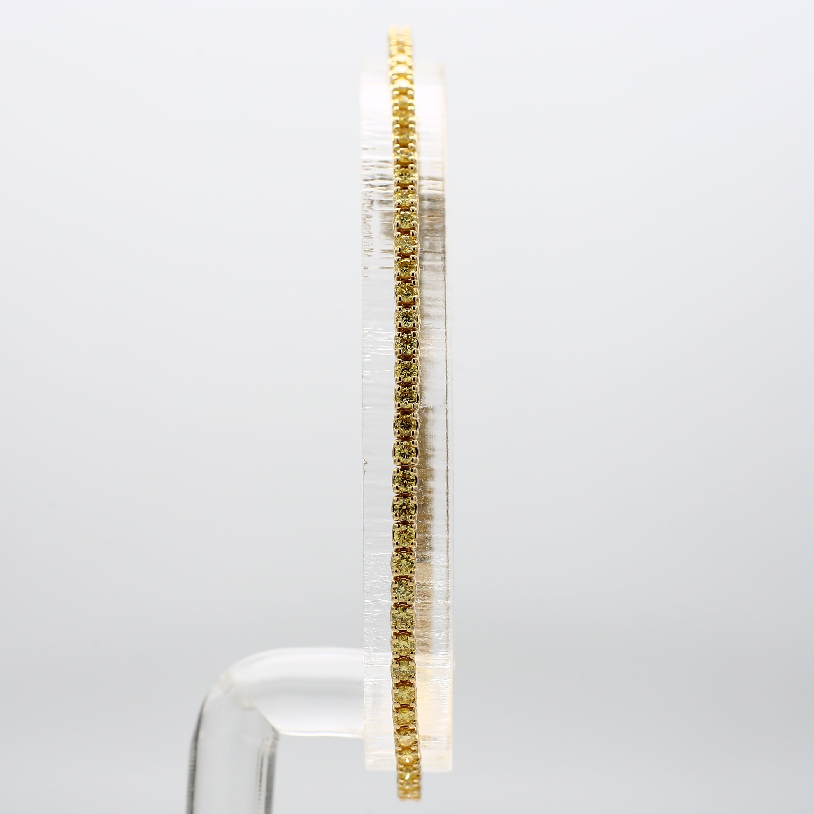 Natural Yellow Round Diamond Bracelet