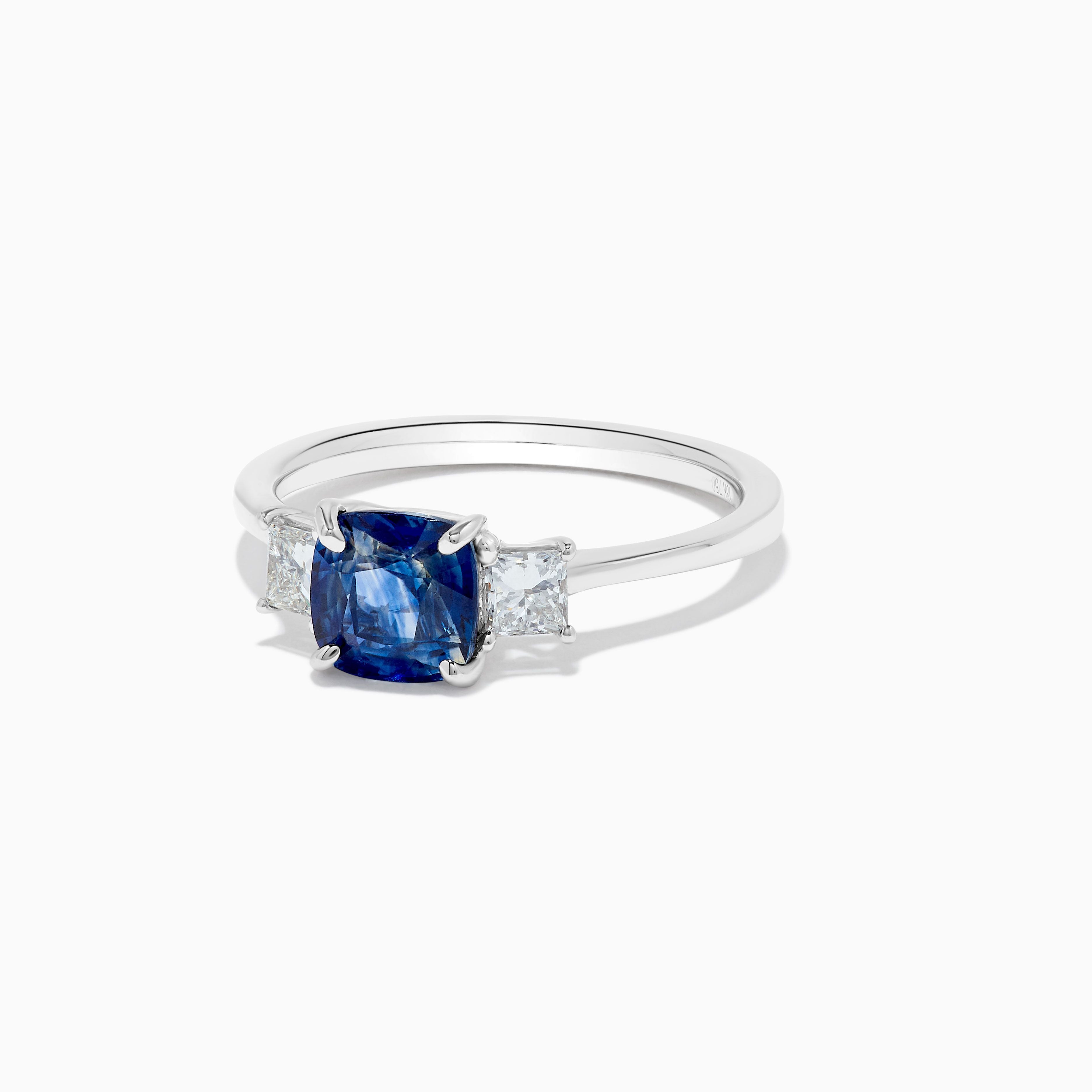 Cushion Blue Sapphire and White Diamond Ring JRC243GH
