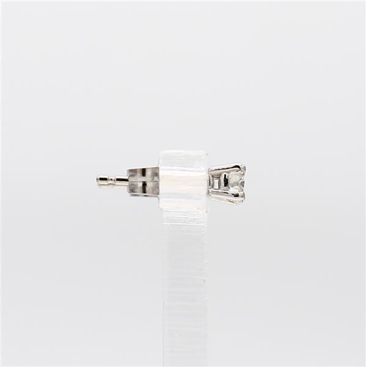 Natural White Round Diamond .34 Carat TW White Gold Stud Earrings