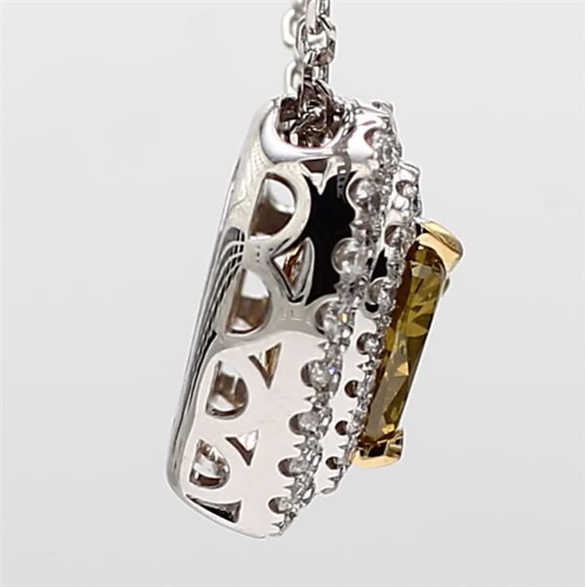 GIA Certified Natural Brown Heart and White Diamond 1.52 Carat TW Gold Pendant