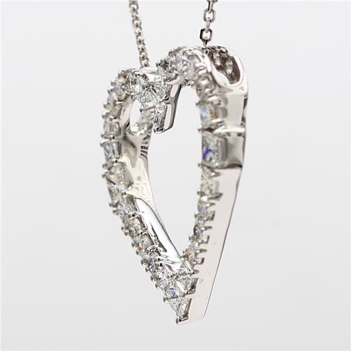 Natural White Princess Diamond 1.68 Carat TW White Gold Pendant